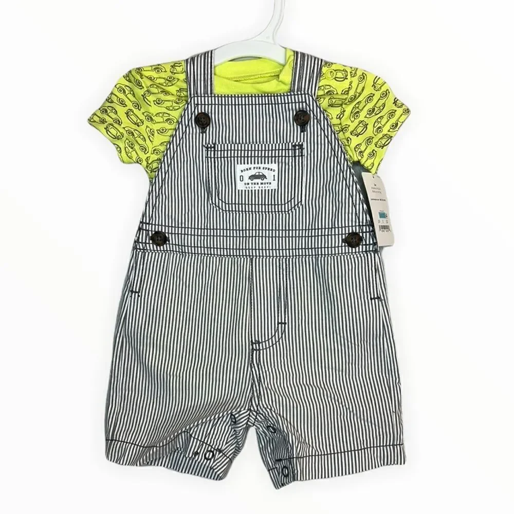 Carter’s Just One You 2-Piece Baby Overall/Shortall Set Size 3 Months